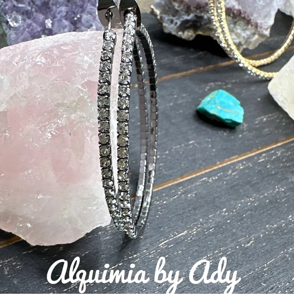 Alquimia by Ady Silver Hoop Earrings - Picture 1 of 2